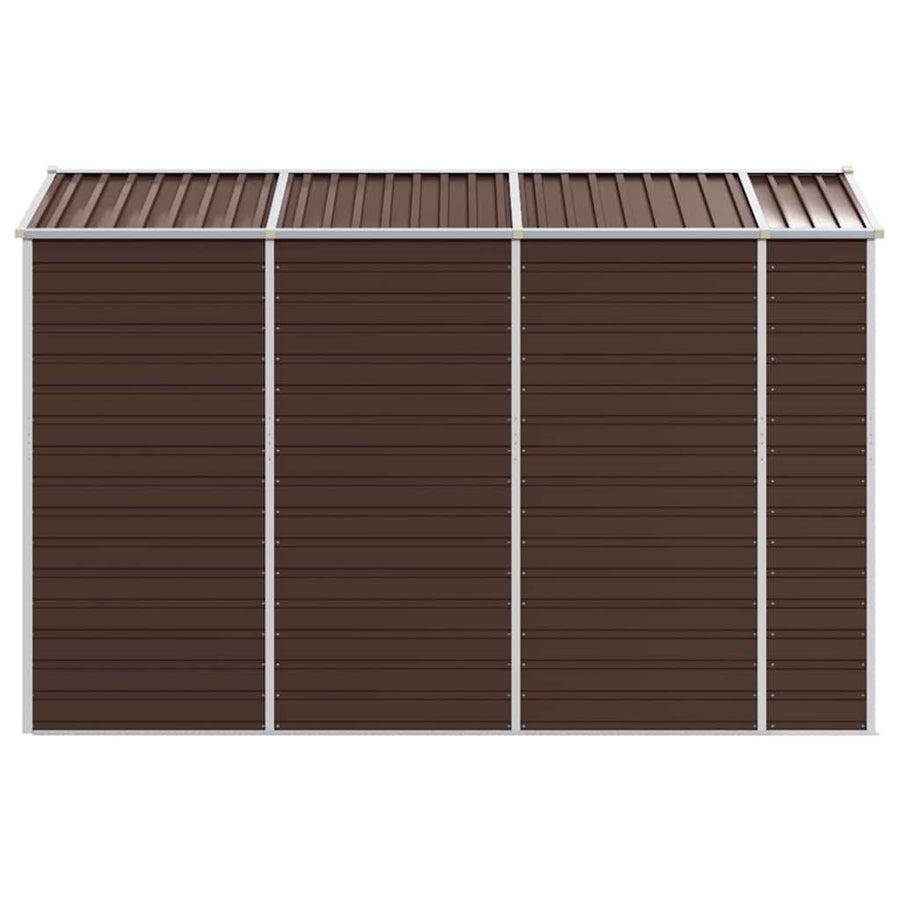 Garden Shed Brown 191x300x198 cm Galvanised Steel
