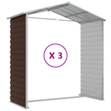 Garden Shed Brown 191x300x198 cm Galvanised Steel - Extra Image