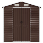 Garden Shed Brown 191x470x198 cm Galvanised Steel