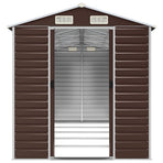 Garden Shed Brown 191x470x198 cm Galvanised Steel
