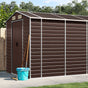 Garden Shed Brown 191x470x198 cm Galvanised Steel