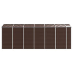 Garden Shed Brown 191x555x198 cm Galvanised Steel