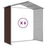 Garden Shed Brown 191x555x198 cm Galvanised Steel - Extra Image