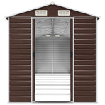 Garden Shed Brown 191x725x198 cm Galvanised Steel
