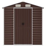 Garden Shed Brown 191x810x198 cm Galvanised Steel