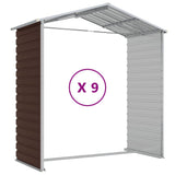 Garden Shed Brown 191x810x198 cm Galvanised Steel - Extra Image