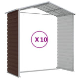 Garden Shed Brown 191x895x198 cm Galvanised Steel - Extra Image