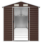 Garden Shed Brown 191x980x198 cm Galvanised Steel