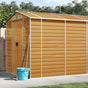 Garden Shed Light Brown 191x555x198 cm Galvanised Steel