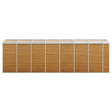 Garden Shed Light Brown 191x640x198 cm Galvanised Steel - Rear View