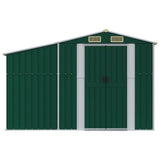 Garden Shed Green 277x192.5x179 cm Galvanised Steel - Top-Down View