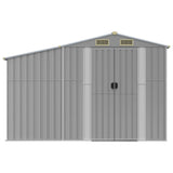 Garden Shed Grey 277x192.5x179 cm Galvanised Steel - Top-Down View