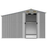 Garden Shed Grey 277x192.5x179 cm Galvanised Steel - 45-Degree Angle