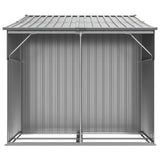 Garden Shed Grey 277x192.5x179 cm Galvanised Steel - Rear View