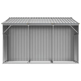 Garden Shed Grey 277x279x179 cm Galvanised Steel - Rear View
