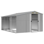 Garden Shed Grey 277x365.5x179 cm Galvanised Steel