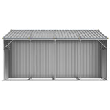 Garden Shed Grey 277x365.5x179 cm Galvanised Steel - Rear View