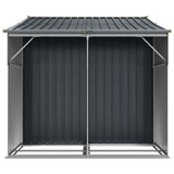 Garden Shed Anthracite 277x192.5x179 cm Galvanised Steel - Rear View
