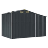 Garden Shed Anthracite 277x192.5x179 cm Galvanised Steel - Close-Up Angle