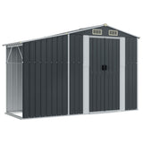 Garden Shed Anthracite 277x192.5x179 cm Galvanised Steel - Low Angle