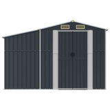 Garden Shed Anthracite 277x279x179 cm Galvanised Steel - Top-Down View