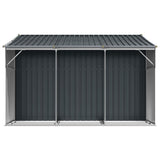 Garden Shed Anthracite 277x279x179 cm Galvanised Steel - Rear View