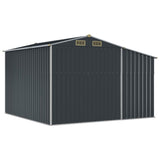 Garden Shed Anthracite 277x279x179 cm Galvanised Steel - Close-Up Angle