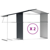 Garden Shed Anthracite 277x279x179 cm Galvanised Steel - Extra Image