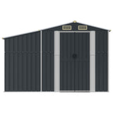 Garden Shed Anthracite 277x365.5x179 cm Galvanised Steel - Top-Down View