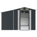 Garden Shed Anthracite 277x365.5x179 cm Galvanised Steel - 45-Degree Angle