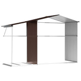 Garden Shed Brown 277x192.5x179 cm Galvanised Steel - Extra Image