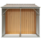 Garden Shed Light Brown 277x192.5x179 cm Galvanised Steel - Rear View