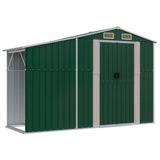 Garden Shed Green 277x93x179 cm Galvanised Steel