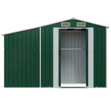 Garden Shed Green 277x93x179 cm Galvanised Steel - Top-Down View