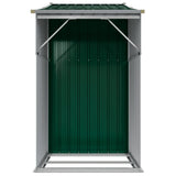 Garden Shed Green 277x93x179 cm Galvanised Steel - 45-Degree Angle