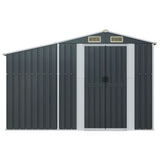 Garden Shed Anthracite 277x93x179 cm Galvanised Steel - Side View