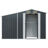 Garden Shed Anthracite 277x93x179 cm Galvanised Steel - Top-Down View