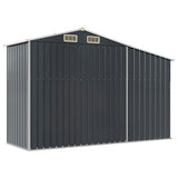 Garden Shed Anthracite 277x93x179 cm Galvanised Steel - Rear View