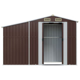 Garden Shed Brown 277x93x179 cm Galvanised Steel