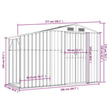 Garden Shed Brown 277x93x179 cm Galvanised Steel - Extra Image