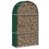 Log Holder Green 120x45x210 cm Galvanised Steel - Side View