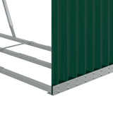 Log Holder Green 120x45x210 cm Galvanised Steel - Close-Up Angle