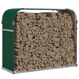 Log Holder Green 120x45x100 cm Galvanised Steel - Side View
