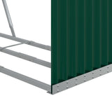 Log Holder Green 120x45x100 cm Galvanised Steel - Close-Up Angle
