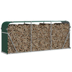 Log Holder Green 234x45x100 cm Galvanised Steel
