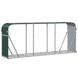 Log Holder Green 234x45x100 cm Galvanised Steel - Rear View