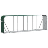 Log Holder Green 300x45x100 cm Galvanised Steel - Front View