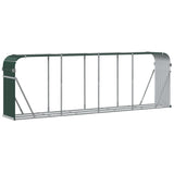 Log Holder Green 300x45x100 cm Galvanised Steel - Rear View