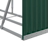 Log Holder Green 300x45x100 cm Galvanised Steel - Close-Up Angle