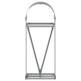 Log Holder Light Grey 40x45x100 cm Galvanised Steel
